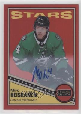 2019-20 O-Pee-Chee Platinum - Retro - Rainbow Red Autographs #R-43 - Miro Heiskanen