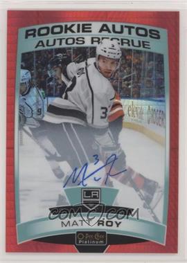 2019-20 O-Pee-Chee Platinum - Rookie Autos - Red Prism #R-MR - Matt Roy /50