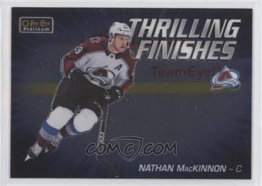 2019-20 O-Pee-Chee Platinum - Thrilling Finishes #TF-9 - Nathan MacKinnon