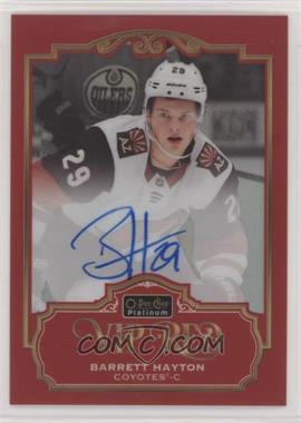 2019-20 O-Pee-Chee Platinum - VIP Red Pack Wars Leaderboard Autograph Achievements #VIPRA-BH - Barrett Hayton /10