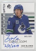 Autographed Future Watch Rookies - Zack MacEwen 