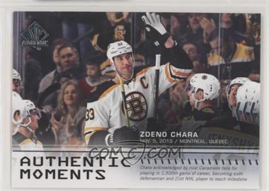 2019-20 SP Authentic - [Base] #114 - Authentic Moments - Zdeno Chara