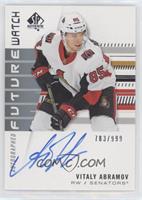 Autographed Future Watch Rookies - Vitaly Abramov #/999