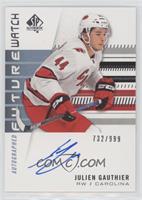 Autographed Future Watch Rookies - Julien Gauthier #/999