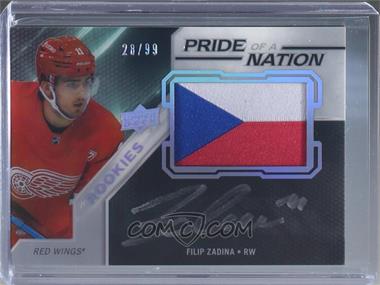 2019-20 SPx - UD Black Pride of a Nation Patch Autographs #PNA-FZ - Tier 1 - Rookies - Filip Zadina /99