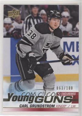 2019-20 Upper Deck - [Base] - UD Exclusives #484 - Young Guns - Carl Grundstrom /100