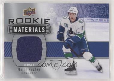 2019-20 Upper Deck - Rookie Materials #RM-QH - Quinn Hughes