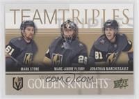 Mark Stone, Marc-Andre Fleury, Jonathan Marchessault