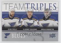 Ryan O'Reilly, Vladimir Tarasenko, Jordan Binnington