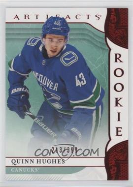 2019-20 Upper Deck Artifacts - [Base] - Ruby #180 - Rookies - Quinn Hughes /399