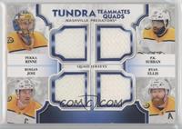 Pekka Rinne, P.K. Subban, Roman Josi, Ryan Ellis #/99