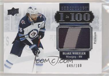 2019-20 Upper Deck Chronology - 1 in 100 Memorabilia #100-BW - Blake Wheeler /100