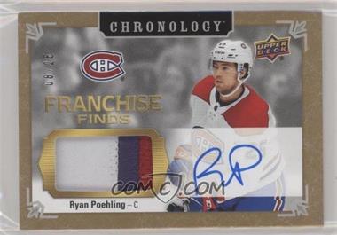 2019-20 Upper Deck Chronology - Franchise Finds Auto Relics #FF-RP - Ryan Poehling /25