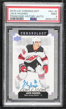 2019-20 Upper Deck Chronology - Franchise History Autographs #FH-NJ-JH - Jack Hughes [PSA 9 MINT]