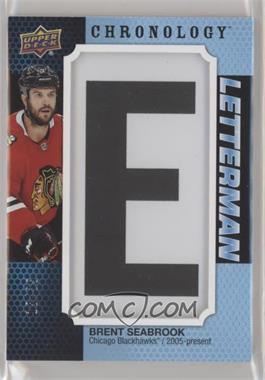 2019-20 Upper Deck Chronology - Letterman Patches Letter Relics #L-CH-BS - Brent Seabrook /35