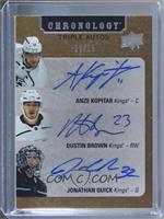 Anze Kopitar, Dustin Brown, Jonathan Quick #/15