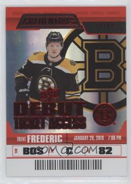 2019-20 Upper Deck Credentials - [Base] - Red #120 - Debut Ticket Access - Trent Frederic /99