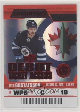 2019-20 Upper Deck Credentials - [Base] - Red #74 - Debut Ticket Access - David Gustafsson /99