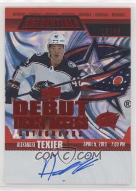 2019-20 Upper Deck Credentials - Debut Ticket Access Autos - Red #RTAA-AT - Alexandre Texier /65