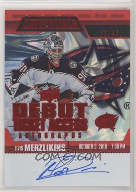 2019-20 Upper Deck Credentials - Debut Ticket Access Autos - Red #RTAA-EM - Elvis Merzlikins /65