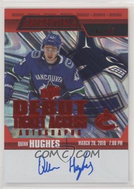 2019-20 Upper Deck Credentials - Debut Ticket Access Autos - Red #RTAA-QH - Quinn Hughes /65