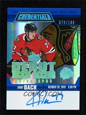 2019-20 Upper Deck Credentials - Debut Ticket Access Autos #RTAA-KD - Tier 2 - Kirby Dach /199