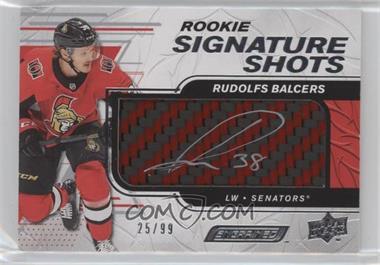 2019-20 Upper Deck Engrained - Rookie Signature Shots - Red Stick #RSS-RB - Rudolfs Balcers /99