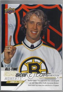 2019-20 Upper Deck Game Dated Moments - [Base] #87 - June All-Time - (June 21, 1997) - Boston Bruins Select Center Joe Thornton with First Overall Pick