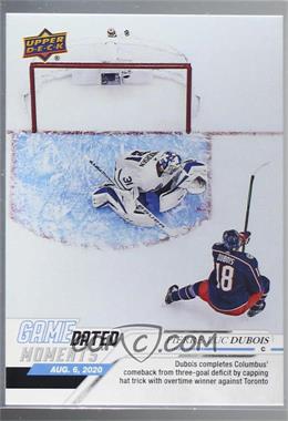 2019-20 Upper Deck Game Dated Moments - [Base] #99 - Playoffs - (Aug. 6, 2020) - OT Goal Completes Hat Trick for Pierre-Luc Dubois