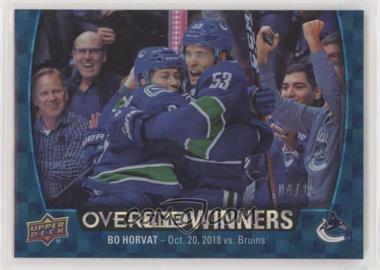 2019-20 Upper Deck Overtime - Overtime Winners - Blue Foil #OW-7 - Bo Horvat /10