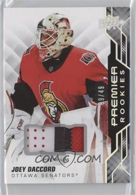 2019-20 Upper Deck Premier - [Base] - Jersey Relics Premium Material #66 - Rookies - Joey Daccord /49