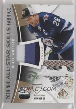 2019-20 Upper Deck SP Game Used - 2019 All-Star Skills Fabrics - Patch #AS-BW - Blake Wheeler /35