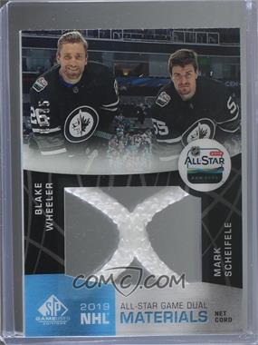 2019-20 Upper Deck SP Game Used - 2019 NHL All-Star Game Material Net Cord Duals #ASDNC-WS - Blake Wheeler, Mark Scheifele /35