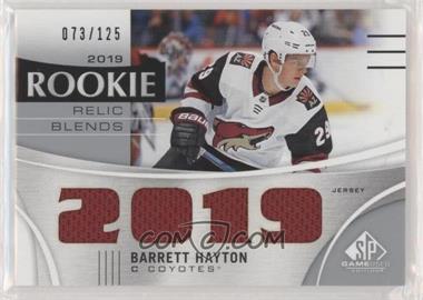2019-20 Upper Deck SP Game Used - 2019 Rookie Relic Blends #RRB-BH - Barrett Hayton /125