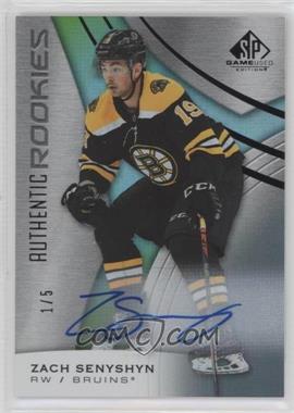 2019-20 Upper Deck SP Game Used - [Base] - Black Rainbow #149 - Authentic Rookies Auto - Zach Senyshyn /5