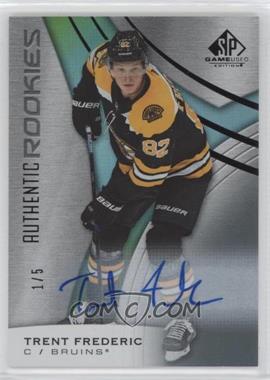 2019-20 Upper Deck SP Game Used - [Base] - Black Rainbow #195 - Authentic Rookies Auto - Trent Frederic /5