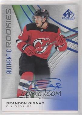 2019-20 Upper Deck SP Game Used - [Base] - Blue Auto #112 - Authentic Rookies - Brandon Gignac