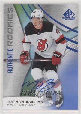 2019-20 Upper Deck SP Game Used - [Base] - Blue Auto #153 - Authentic Rookies - Nathan Bastian