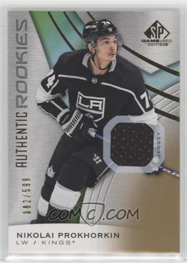 2019-20 Upper Deck SP Game Used - [Base] - Gold Jersey Relics #162 - Authentic Rookies - Nikolay Prokhorkin /599