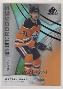 2019-20 Upper Deck SP Game Used - [Base] - Orange Rainbow #118 - Authentic Rookies - Gaetan Haas /119