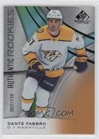 Authentic Rookies - Dante Fabbro #/116