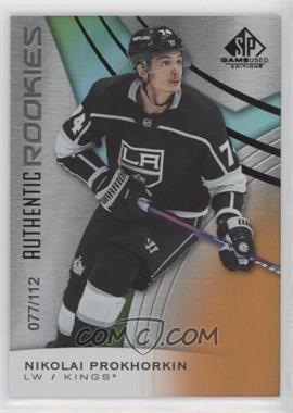 2019-20 Upper Deck SP Game Used - [Base] - Orange Rainbow #162 - Authentic Rookies - Nikolay Prokhorkin /112