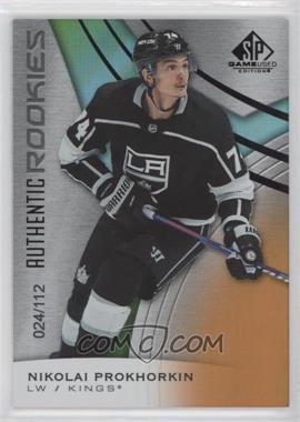 2019-20 Upper Deck SP Game Used - [Base] - Orange Rainbow #162 - Authentic Rookies - Nikolay Prokhorkin /112