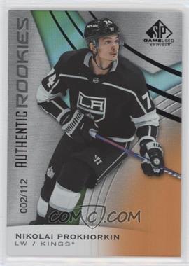 2019-20 Upper Deck SP Game Used - [Base] - Orange Rainbow #162 - Authentic Rookies - Nikolay Prokhorkin /112