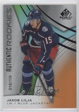 2019-20 Upper Deck SP Game Used - [Base] - Orange Rainbow #198 - Authentic Rookies - Jakob Lilja /119