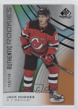 2019-20 Upper Deck SP Game Used - [Base] - Orange Rainbow #200 - Authentic Rookies - Jack Hughes /119