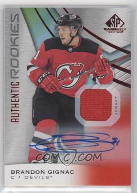 2019-20 Upper Deck SP Game Used - [Base] - Red Auto Jersey #112 - Authentic Rookies - Brandon Gignac