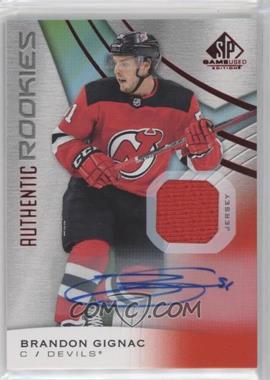 2019-20 Upper Deck SP Game Used - [Base] - Red Auto Jersey #112 - Authentic Rookies - Brandon Gignac