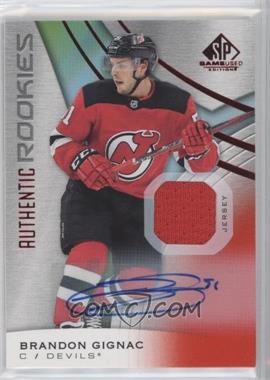 2019-20 Upper Deck SP Game Used - [Base] - Red Auto Jersey #112 - Authentic Rookies - Brandon Gignac