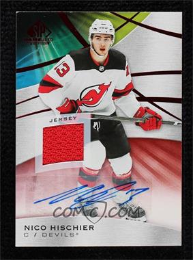 2019-20 Upper Deck SP Game Used - [Base] - Red Auto Jersey #62 - Nico Hischier